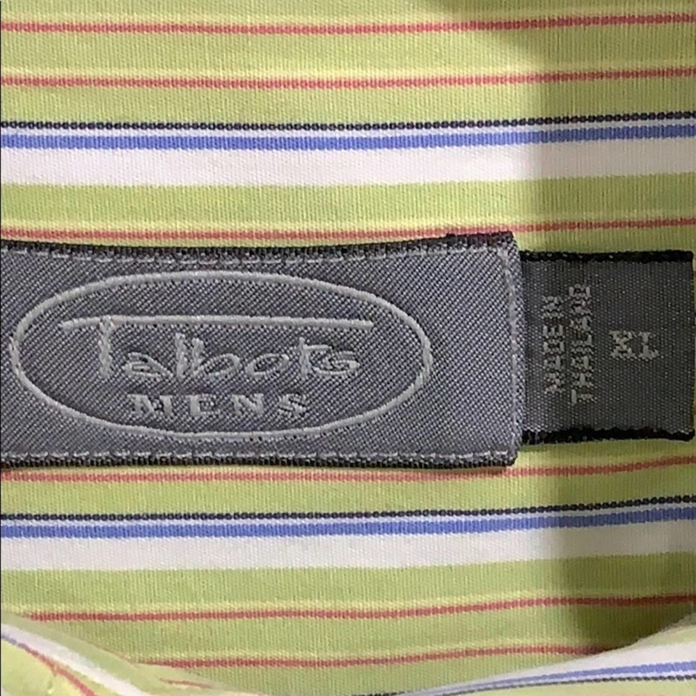 Talbots Men’s Striped Button Down Shirt Size XL - Picture 3 of 6